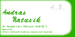 andras matusik business card